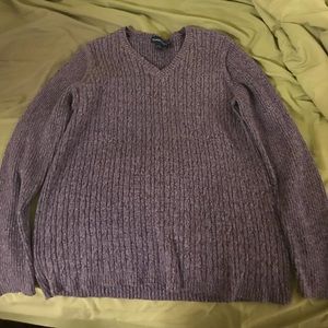 Purple V-Neck Sweater